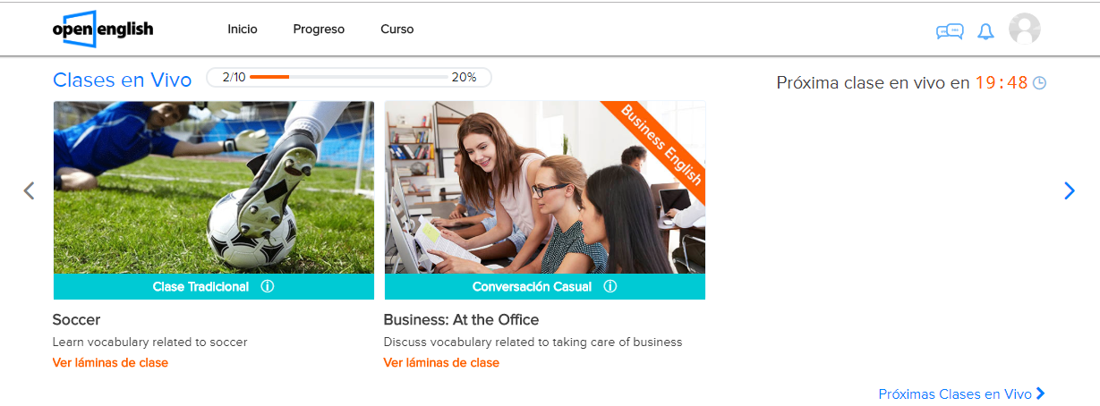 plataforma de open english